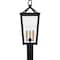 Quoizel Hull Outdoor Post 3 Light Matte Black HUL9009MBK - alternate 3